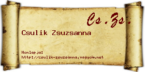 Csulik Zsuzsanna névjegykártya