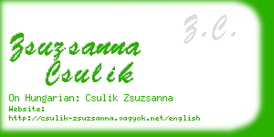 zsuzsanna csulik business card